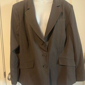 Dialogue Women's Dark Brown Three-Button Blazer